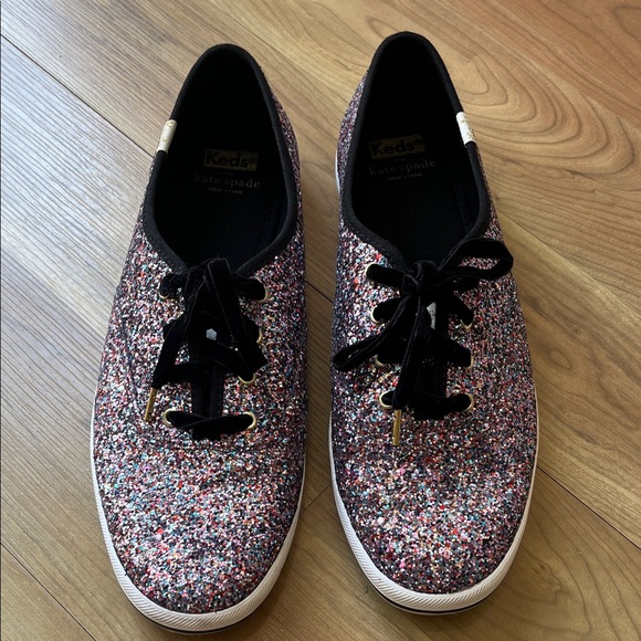 Keds Kate Spade Multicolor Glitter Sneakers size 9.5 - Picture 1 of 11